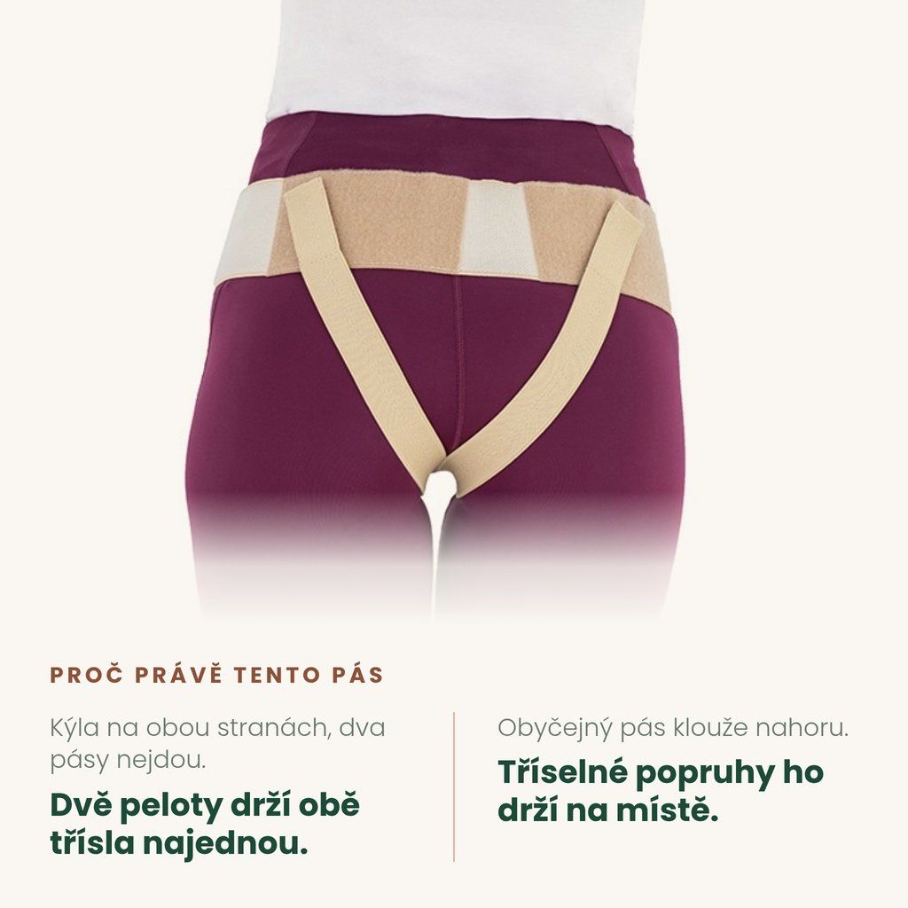 Proč právě tento oboustranný kýlní pás se dvěma pelotami – výhody