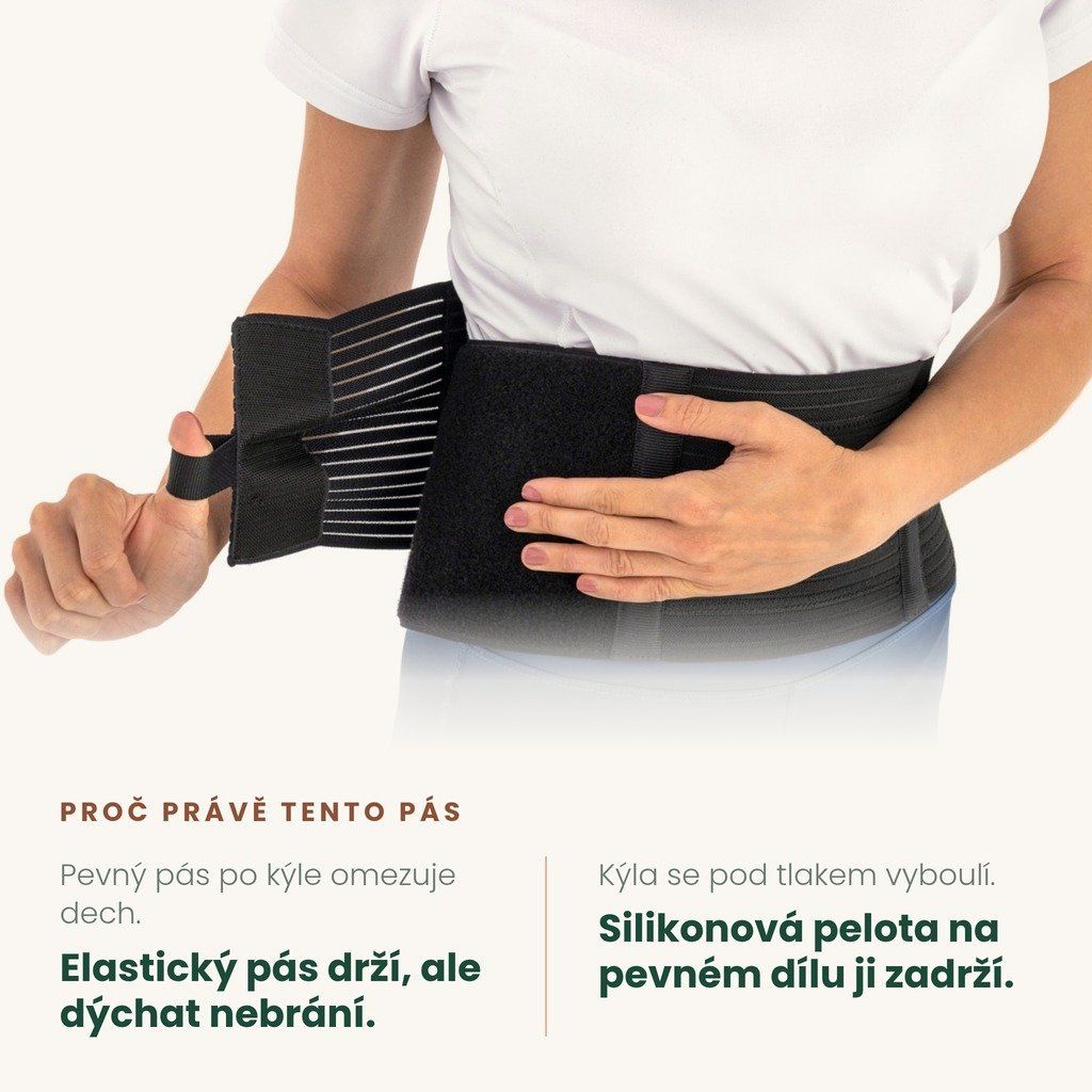 Proč právě tento pás – elastický pás drží a silikonová pelota zůstává na místě